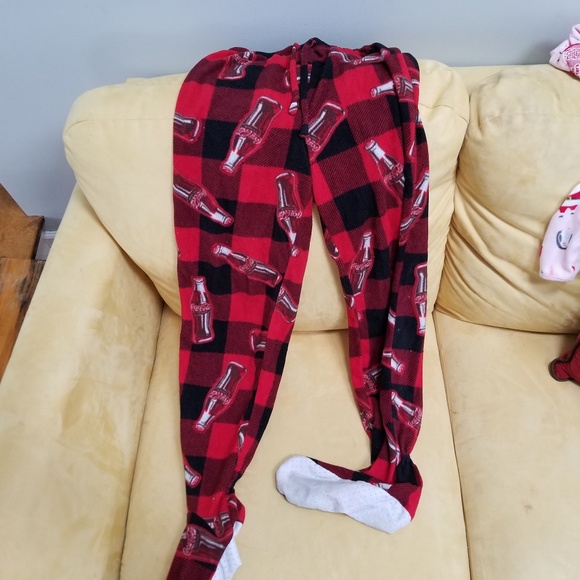 NEW Large Coca-Cola Red Plaid Pajama Pants